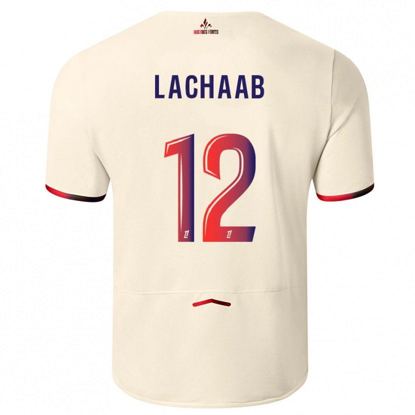 Danxen Criança Camisola Younes Lachaab #12 Branco Sujo Vermelho Alternativa 2025/26 Camisa Brasil