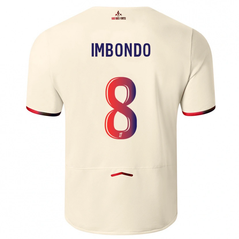 Danxen Criança Camisola Ramses Imbondo #8 Branco Sujo Vermelho Alternativa 2025/26 Camisa Brasil