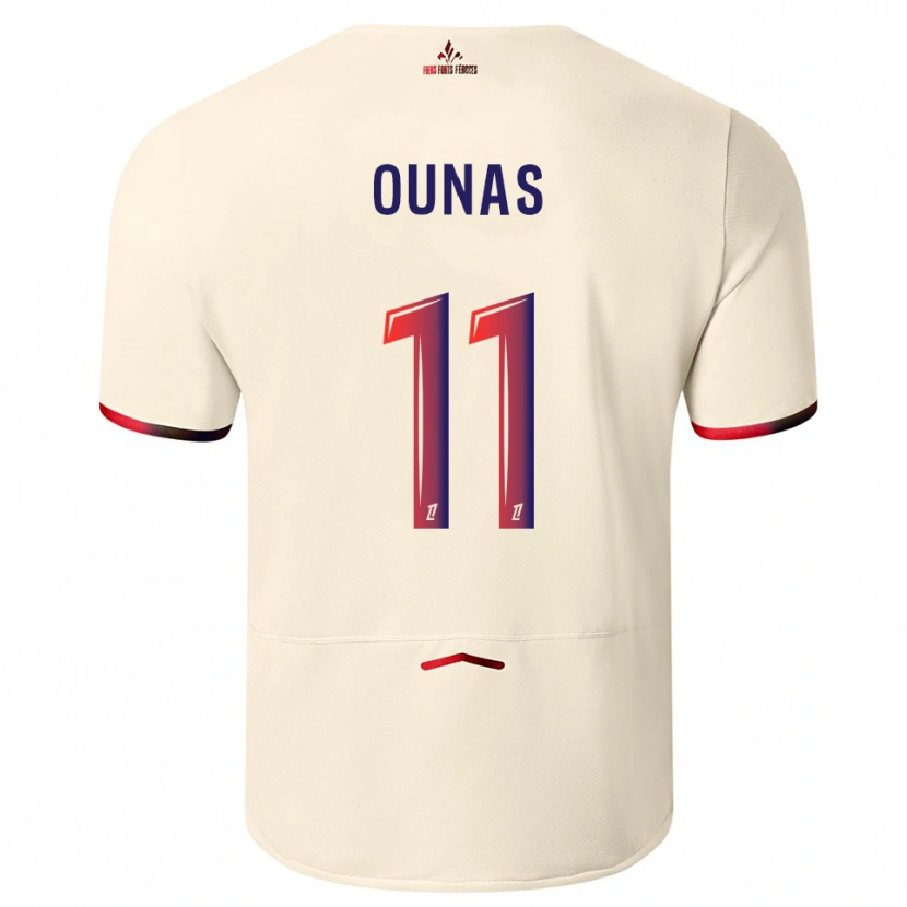 Danxen Criança Camisola Adam Ounas #11 Branco Sujo Vermelho Alternativa 2025/26 Camisa Brasil
