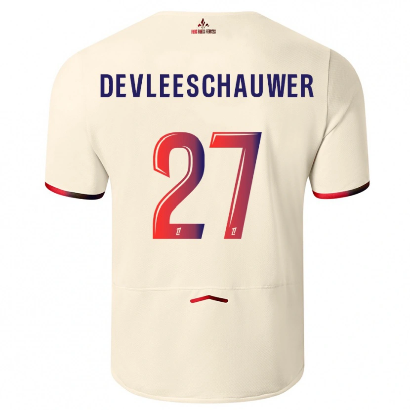 Danxen Criança Camisola Gwenaëlle Devleeschauwer #27 Branco Sujo Vermelho Alternativa 2025/26 Camisa Brasil