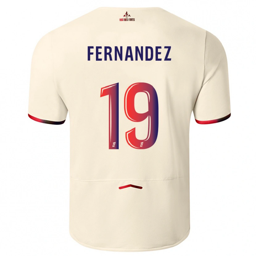 Danxen Criança Camisola Matías Fernández-Pardo #19 Branco Sujo Vermelho Alternativa 2025/26 Camisa Brasil