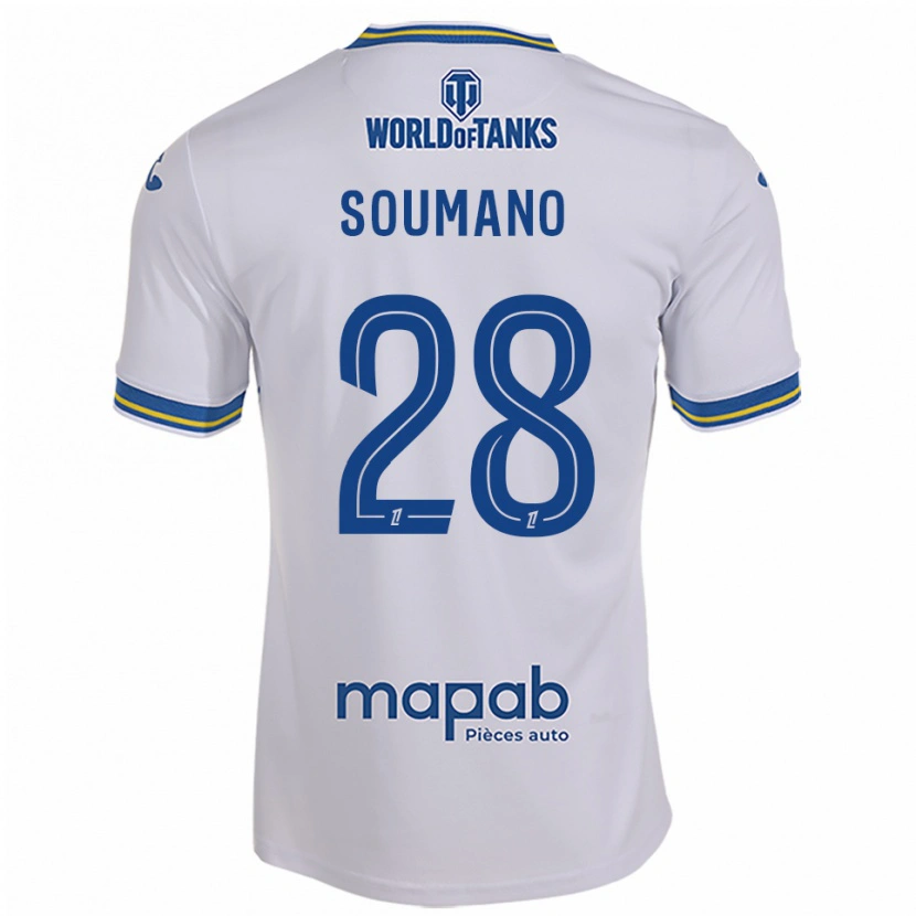 Danxen Criança Camisola Sambou Soumano #28 Branco Azul Celeste Alternativa 2025/26 Camisa Brasil