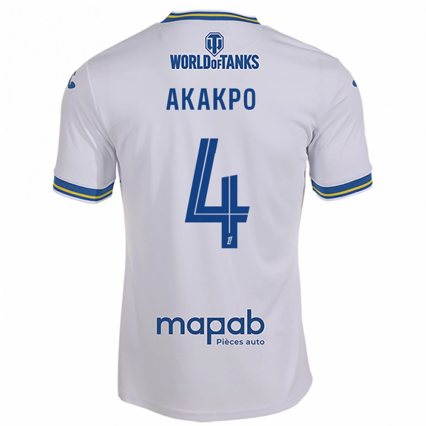 Danxen Criança Camisola Izak Akakpo #4 Branco Azul Celeste Alternativa 2025/26 Camisa Brasil