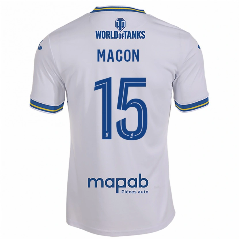 Danxen Criança Camisola Baptiste Macon #15 Branco Azul Celeste Alternativa 2025/26 Camisa Brasil