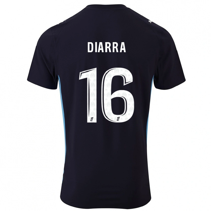 Danxen Criança Camisola Cheick Diarra #16 Preto Azul Celeste Alternativa 2025/26 Camisa Brasil