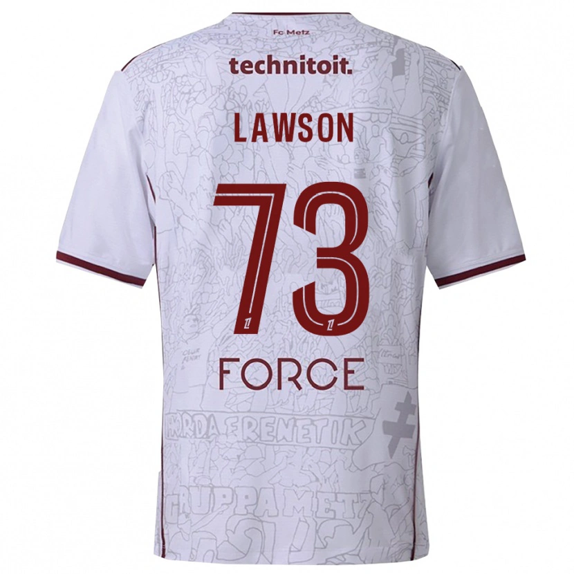 Danxen Criança Camisola Yannis Lawson #73 Branco Borgonha Alternativa 2025/26 Camisa Brasil