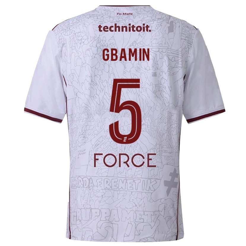 Danxen Criança Camisola Jean-Philippe Gbamin #5 Branco Borgonha Alternativa 2025/26 Camisa Brasil