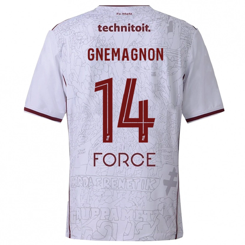 Danxen Criança Camisola Mahi Gnemagnon #14 Branco Borgonha Alternativa 2025/26 Camisa Brasil