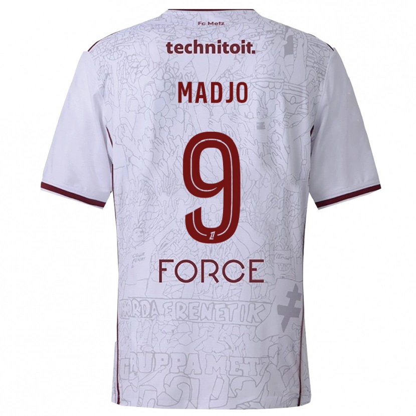 Danxen Criança Camisola Brian Madjo #9 Branco Borgonha Alternativa 2025/26 Camisa Brasil