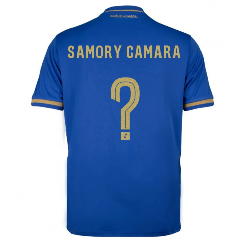 Danxen Criança Camisola Verges Samory Camara #0 Azul Dourado Alternativa 2025/26 Camisa Brasil