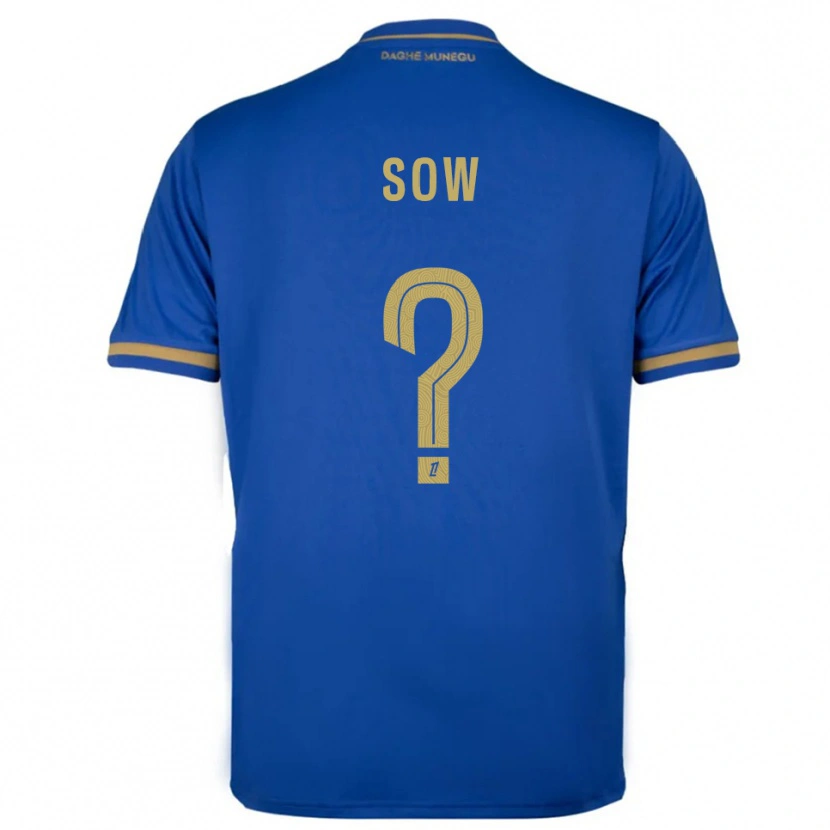 Danxen Criança Camisola Abdoulaye Sow #0 Azul Dourado Alternativa 2025/26 Camisa Brasil