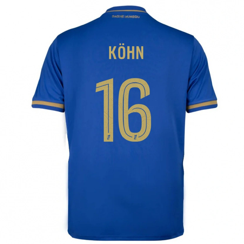 Danxen Criança Camisola Philipp Köhn #16 Azul Dourado Alternativa 2025/26 Camisa Brasil