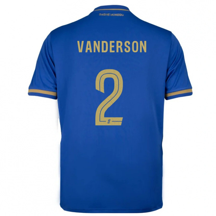 Danxen Criança Camisola Vanderson #2 Azul Dourado Alternativa 2025/26 Camisa Brasil