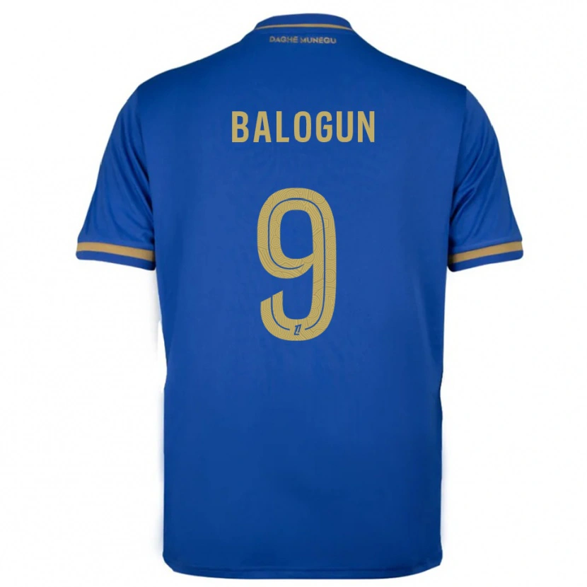Danxen Criança Camisola Folarin Balogun #9 Azul Dourado Alternativa 2025/26 Camisa Brasil