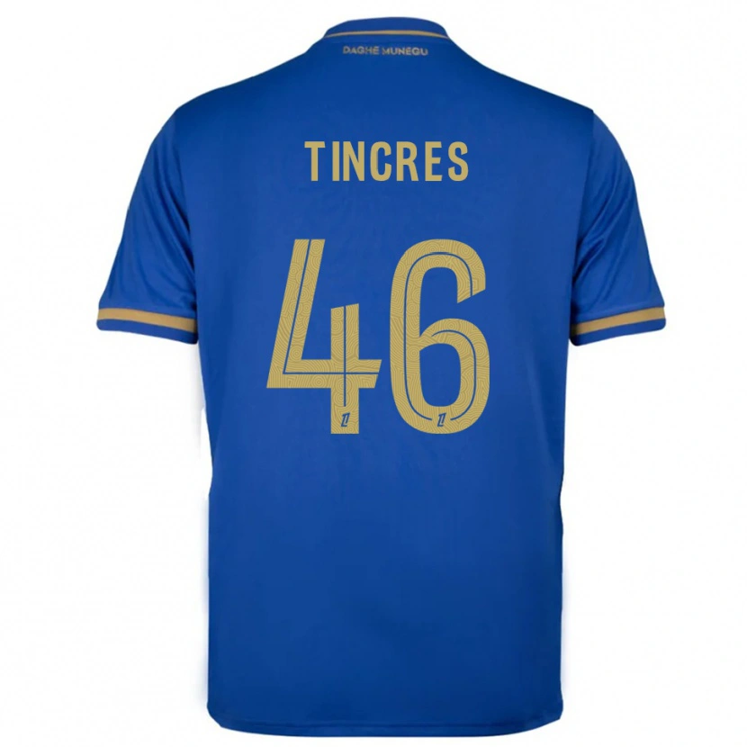 Danxen Criança Camisola Joan Tincres #46 Azul Dourado Alternativa 2025/26 Camisa Brasil