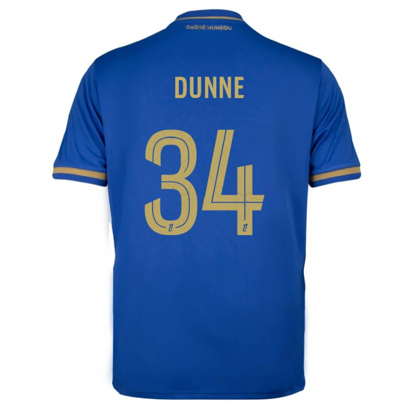 Danxen Criança Camisola David Dunne #34 Azul Dourado Alternativa 2025/26 Camisa Brasil