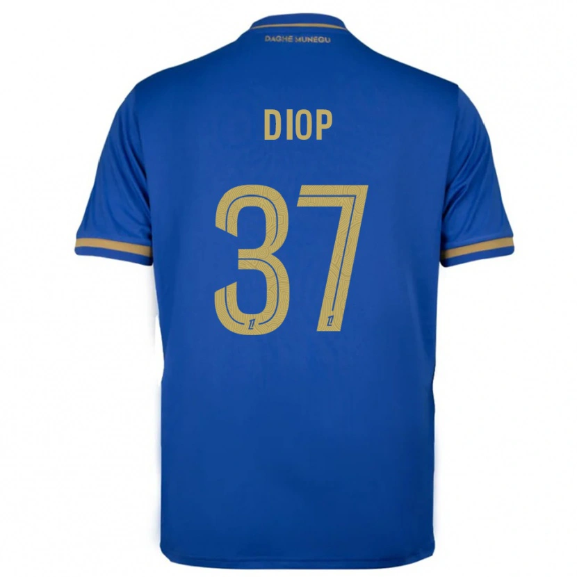 Danxen Criança Camisola Edan Diop #37 Azul Dourado Alternativa 2025/26 Camisa Brasil