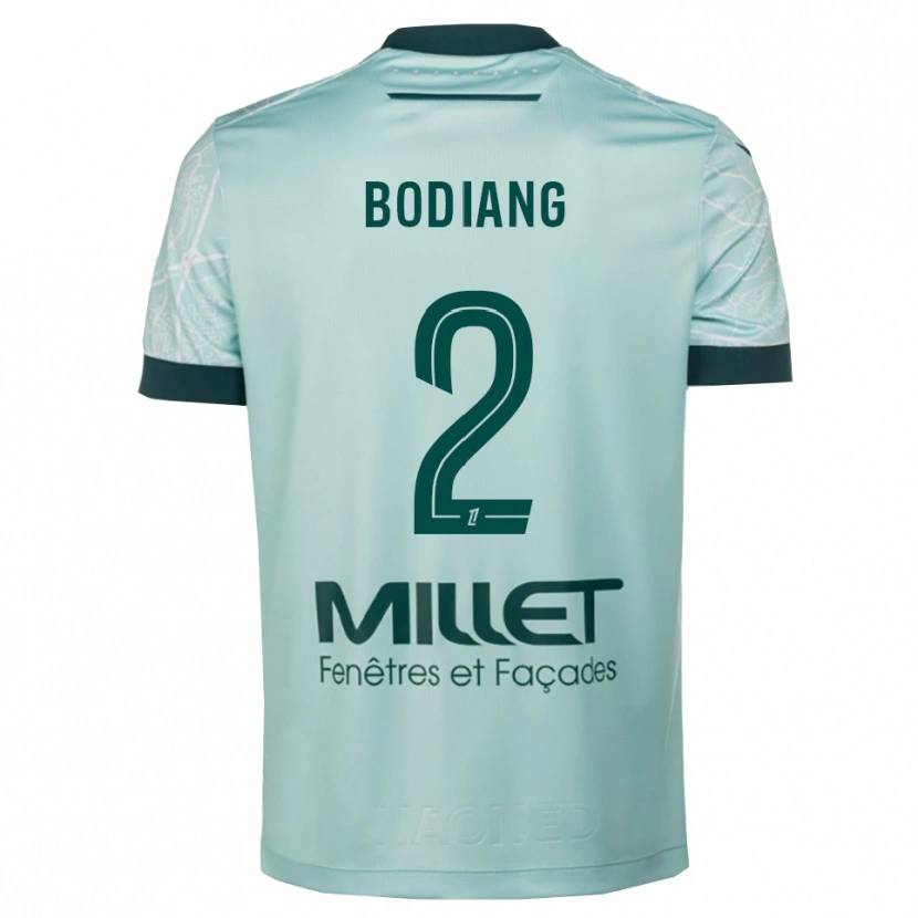 Danxen Criança Camisola Moutanabi Bodiang #2 Verde Branco Alternativa 2025/26 Camisa Brasil