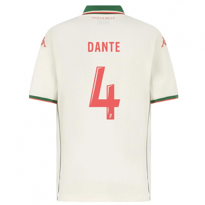 Danxen Criança Camisola Dante #4 Branco Verde Alternativa 2025/26 Camisa Brasil