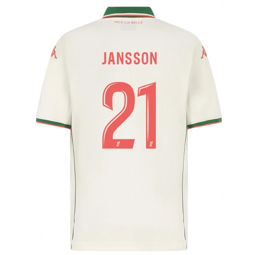 Danxen Criança Camisola Isak Jansson #21 Branco Verde Alternativa 2025/26 Camisa Brasil
