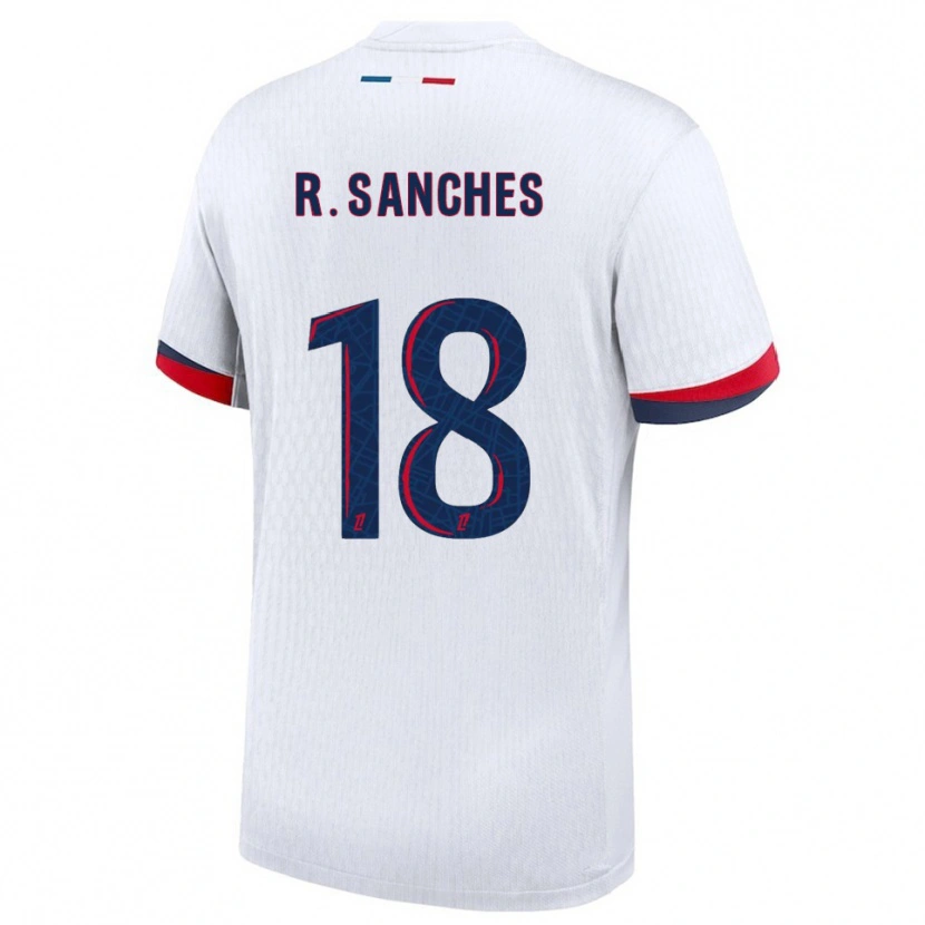 Danxen Criança Camisola Renato Sanches #18 Branco Vermelho Alternativa 2025/26 Camisa Brasil