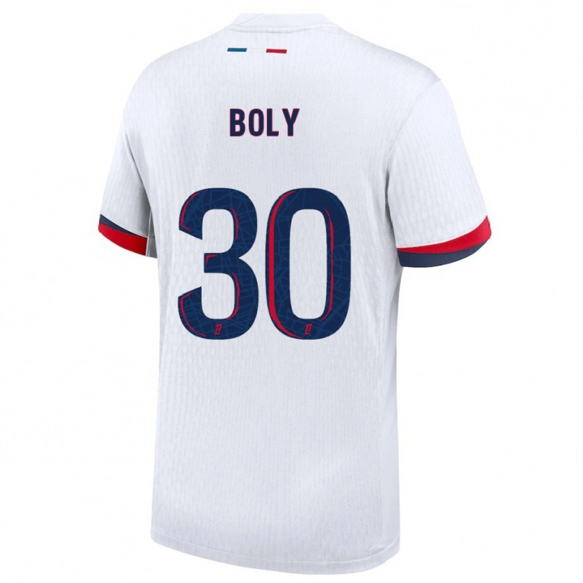 Danxen Criança Camisola David Boly #30 Branco Vermelho Alternativa 2025/26 Camisa Brasil