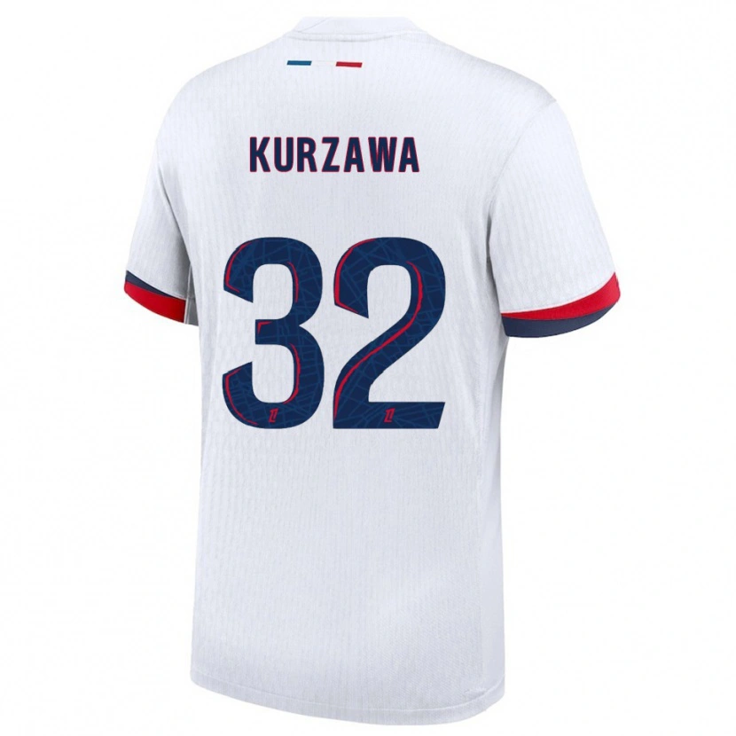 Danxen Criança Camisola Layvin Kurzawa #32 Branco Vermelho Alternativa 2025/26 Camisa Brasil