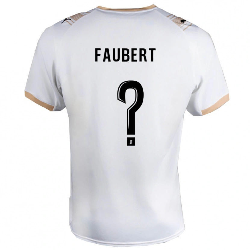 Danxen Criança Camisola Noam Faubert #0 Branco Preto Alternativa 2025/26 Camisa Brasil