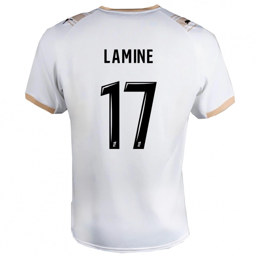 Danxen Criança Camisola Mana Lamine #17 Branco Preto Alternativa 2025/26 Camisa Brasil