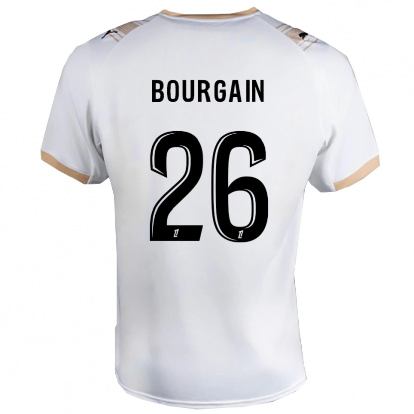Danxen Criança Camisola Léa Bourgain #26 Branco Preto Alternativa 2025/26 Camisa Brasil