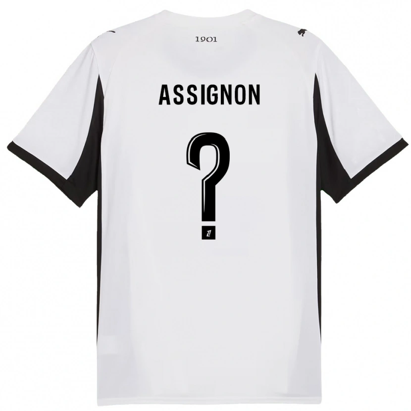 Danxen Criança Camisola Kenny Assignon #0 Branco Preto Alternativa 2025/26 Camisa Brasil