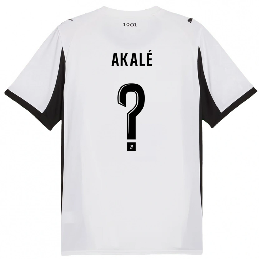 Danxen Criança Camisola Joakim Akalé #0 Branco Preto Alternativa 2025/26 Camisa Brasil