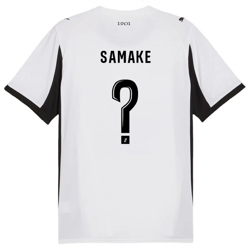 Danxen Criança Camisola Wilson Samaké #0 Branco Preto Alternativa 2025/26 Camisa Brasil