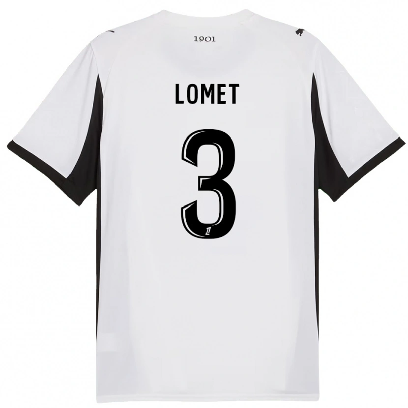 Danxen Criança Camisola Ruben Lomet #3 Branco Preto Alternativa 2025/26 Camisa Brasil