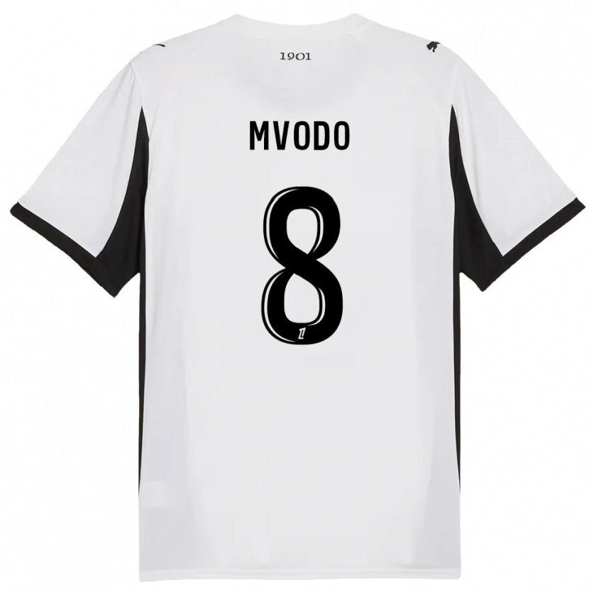 Danxen Criança Camisola Steeve Mvodo Mvodo #8 Branco Preto Alternativa 2025/26 Camisa Brasil