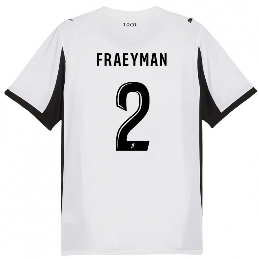 Danxen Criança Camisola Dorian Fraeyman #2 Branco Preto Alternativa 2025/26 Camisa Brasil
