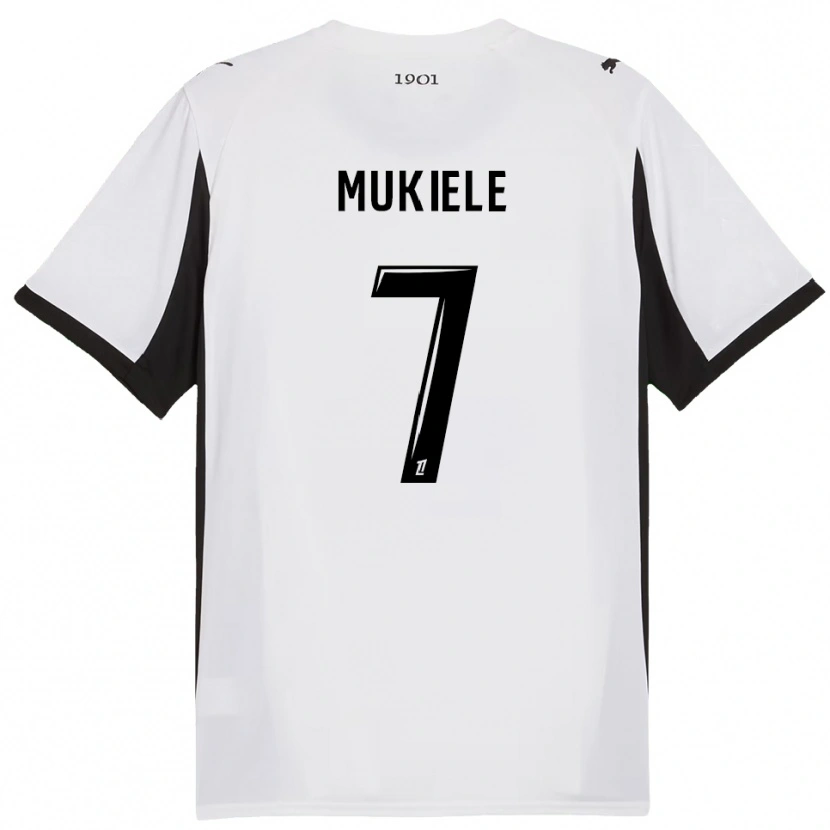 Danxen Criança Camisola Nordan Mukiele #7 Branco Preto Alternativa 2025/26 Camisa Brasil