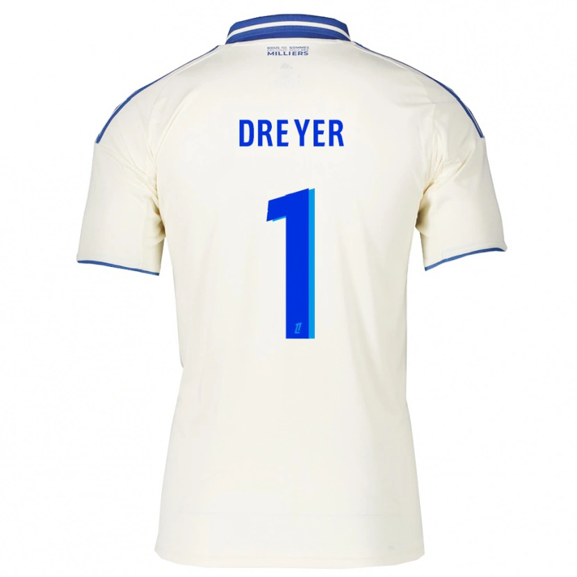 Danxen Criança Camisola Matthieu Dreyer #1 Champagne Azul Alternativa 2025/26 Camisa Brasil