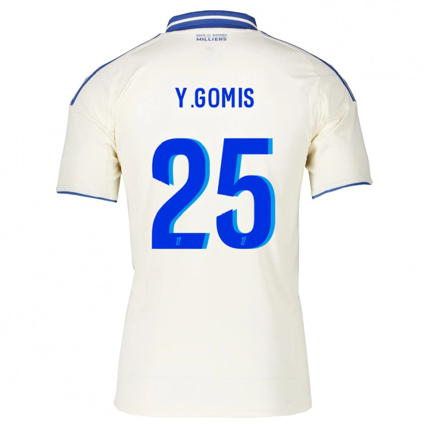 Danxen Criança Camisola Yoni Gomis #25 Champagne Azul Alternativa 2025/26 Camisa Brasil