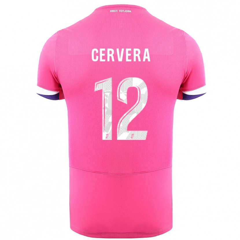 Danxen Criança Camisola Laurianne Cervera #12 Rosa Branco Alternativa 2025/26 Camisa Brasil