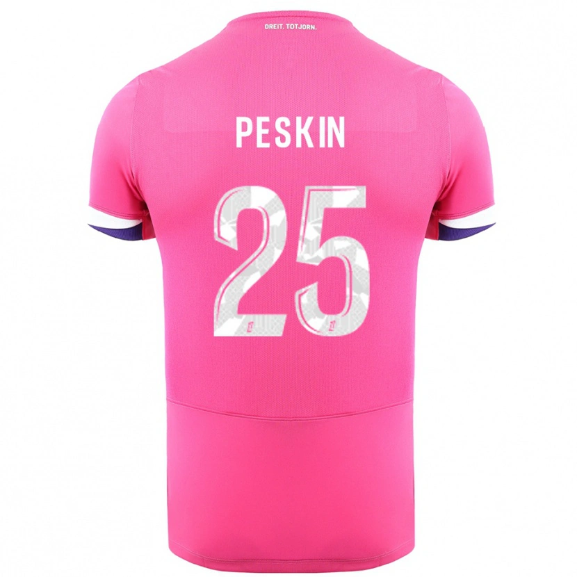 Danxen Criança Camisola Kelso Peskin #25 Rosa Branco Alternativa 2025/26 Camisa Brasil