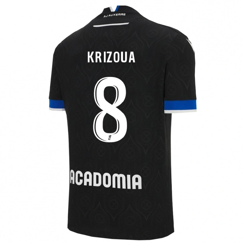 Danxen Criança Camisola Alvin Krizoua #8 Preto Branco Alternativa 2025/26 Camisa Brasil