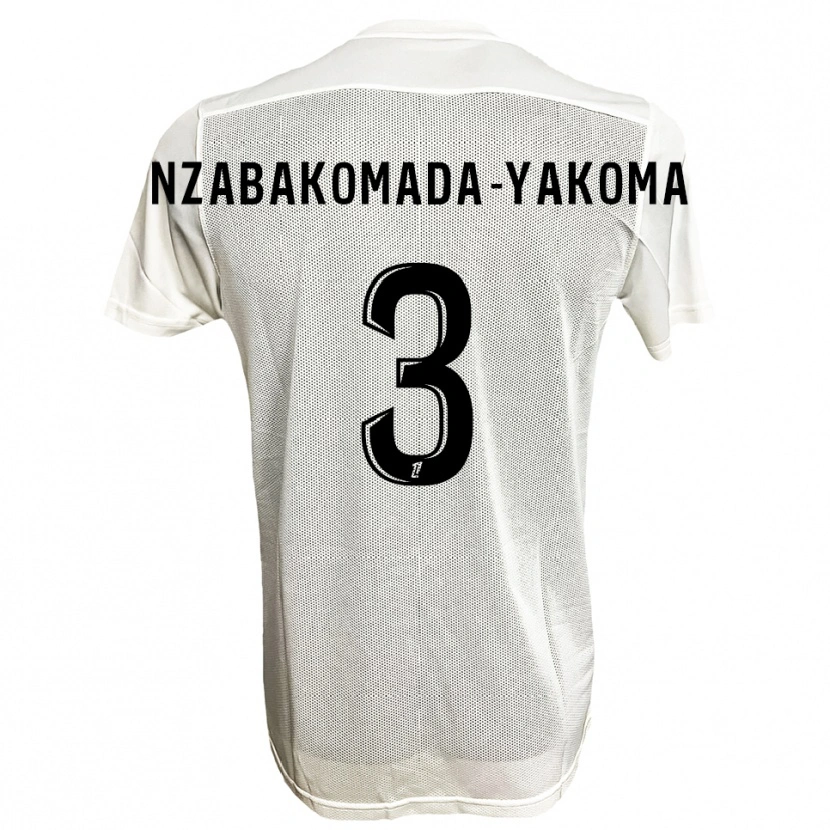 Danxen Criança Camisola Raphaël Nzabakomada-Yakoma #3 Preto Branco Alternativa 2025/26 Camisa Brasil