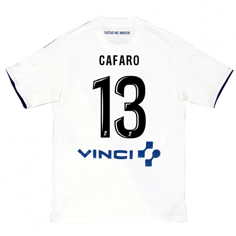 Danxen Criança Camisola Mathieu Cafaro #13 Branco Azul Alternativa 2025/26 Camisa Brasil