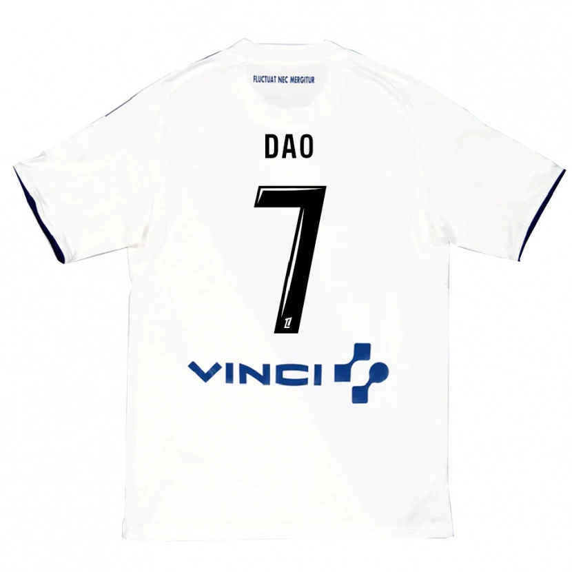 Danxen Criança Camisola Mohamed Dao #7 Branco Azul Alternativa 2025/26 Camisa Brasil