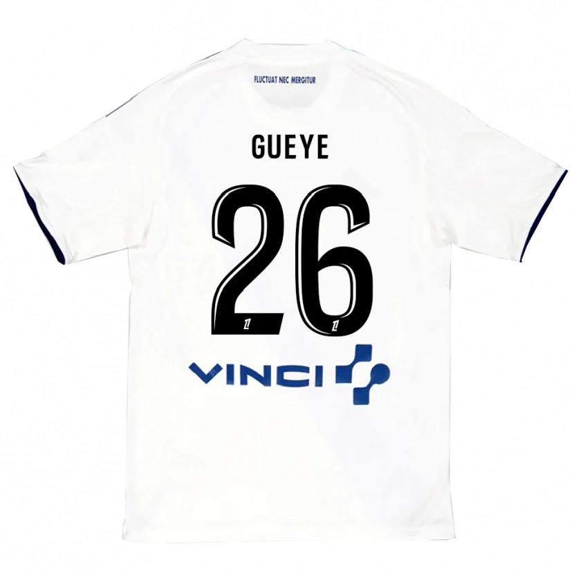 Danxen Criança Camisola Lamine Gueye #26 Branco Azul Alternativa 2025/26 Camisa Brasil