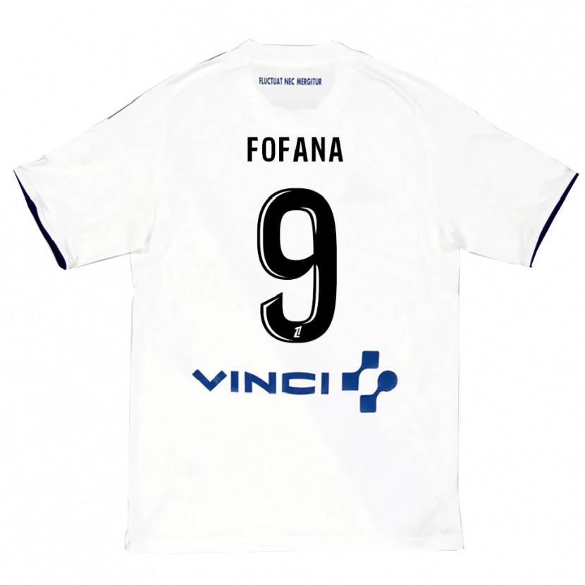 Danxen Criança Camisola Kyliann Fofana #9 Branco Azul Alternativa 2025/26 Camisa Brasil