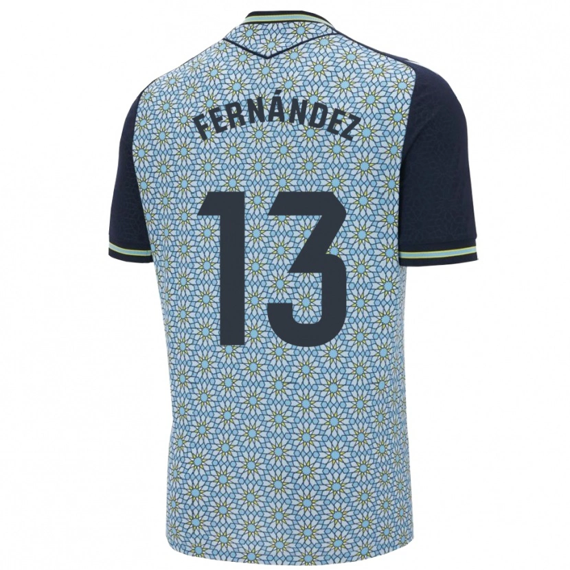 Danxen Criança Camisola Andrés Fernández #13 Azul Marinho Alternativa 2025/26 Camisa Brasil