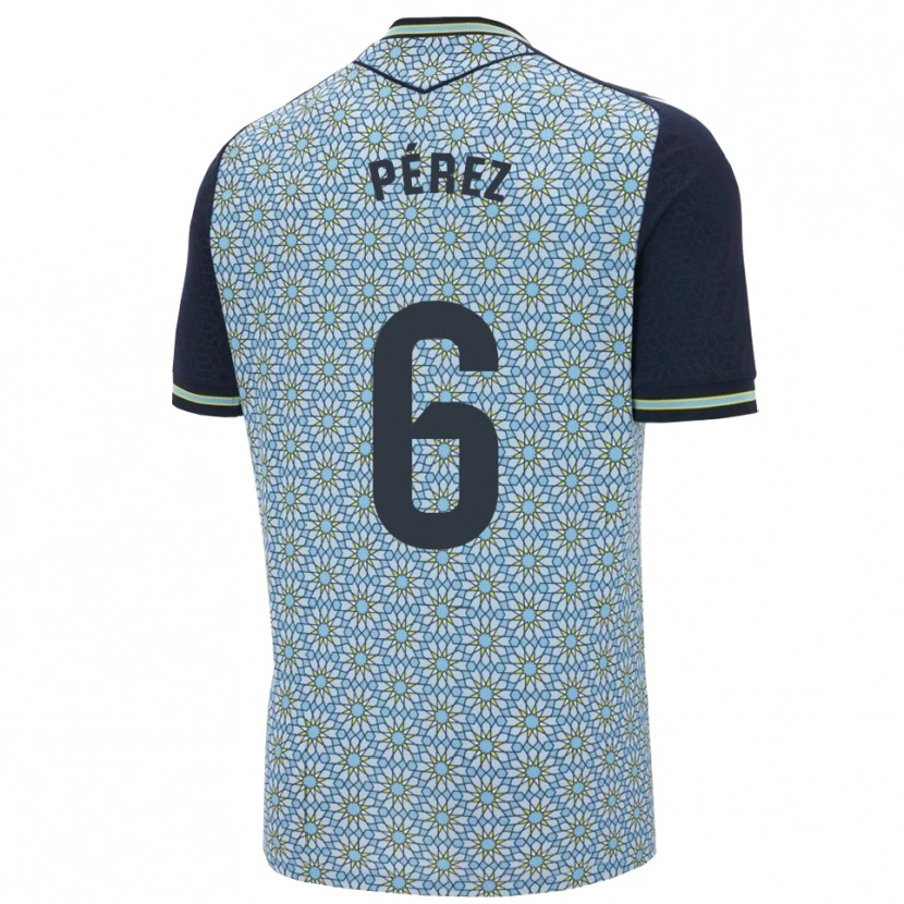 Danxen Criança Camisola René Pérez #6 Azul Marinho Alternativa 2025/26 Camisa Brasil