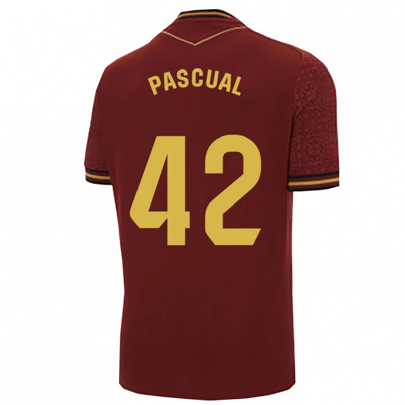 Danxen Criança Camisola García Pascual #42 Borgonha Dourado Alternativa 2025/26 Camisa Brasil